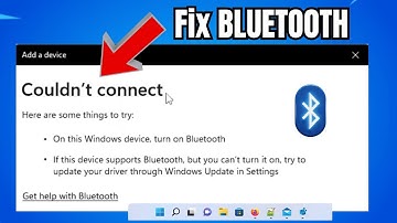 FIX Bluetooth Couldn
