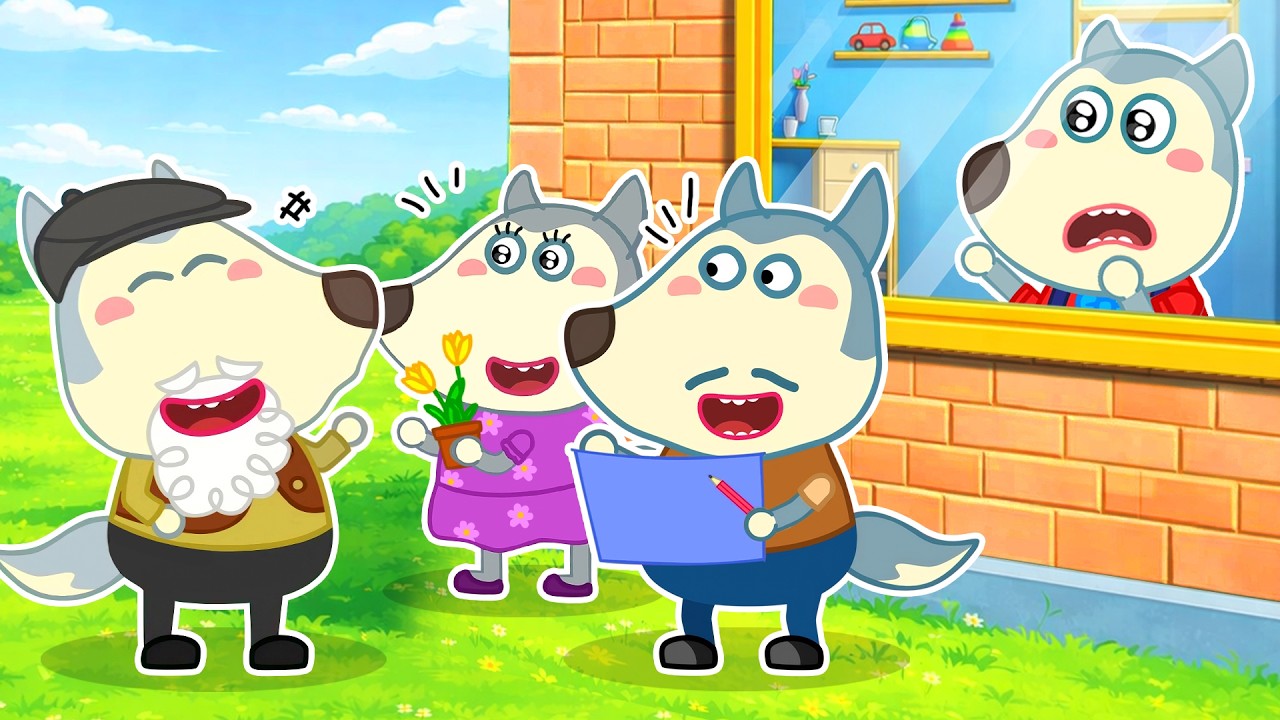 Baby Don't Feel Jealous! Grandpa Always Love You | Wolfy - Baby Cartoons