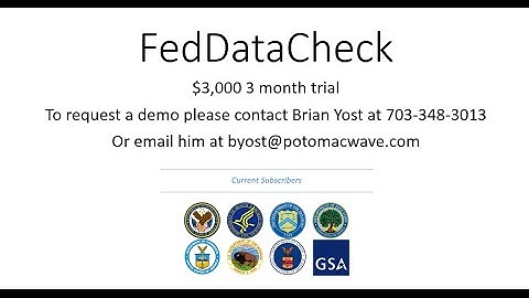 FedDataCheck Video Tour