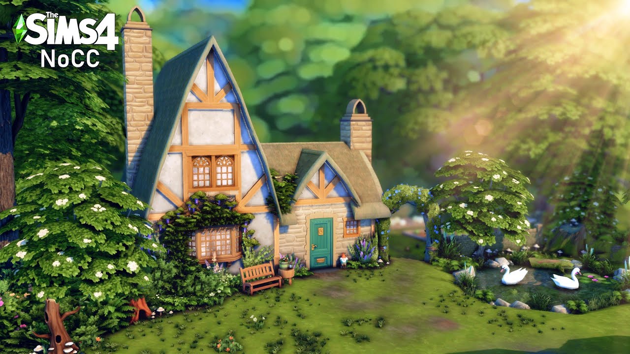 Forest Cottage || Sims 4 Speedbuild || NoCC