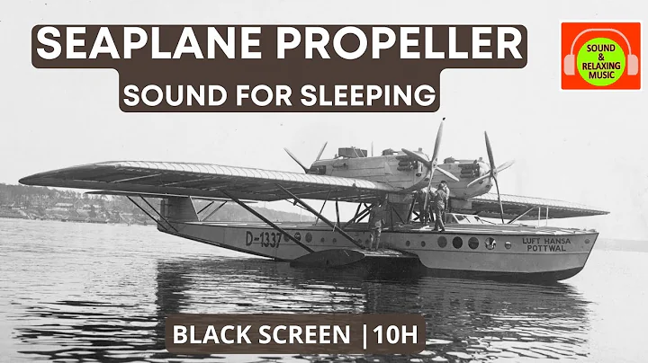 SEAPLANE PROPELLER SOUND EFFECT FOR SLEEPING | BROWN NOISE FOR RELAXING #blackscreen #10hours ✈️😴 🎧