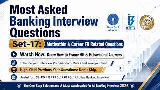 Why Banking Why Should We Select You | Most Asked Banking Interview Questions 2026 | Set 17