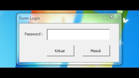 Cara Membuat Form Login Di Excel   VBA Macro