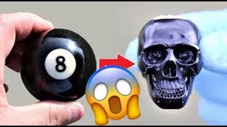 How To Carve a billiard ball into a SKULL 💀 [Amazing] 😱