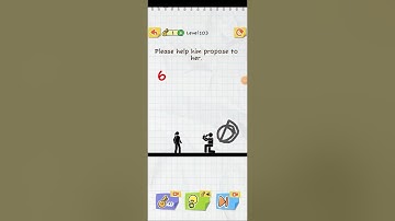 Draw 2 Save Stickman Puzzle Level 103: Please help him propose to her