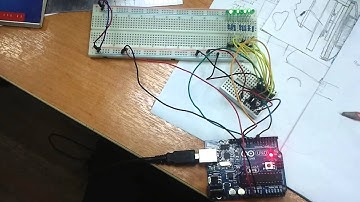 Arduino UNO + shift register 74HC595