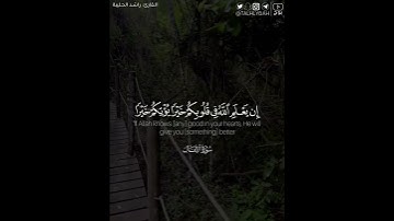 ﴿.. إن يعلم الله في قلوبكم خيرا يؤتكم خيرا ..﴾ | القارئ: راشد الحليبة
