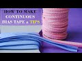 How To Make Continuous Bias Tape | Great Tips To Make Bias Binding | Thuy Sewing