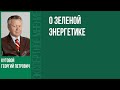 Георгий Кутовой о зеленой энергетике