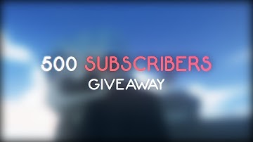 500 Subscribers Intro Giveaway (CLOSED)