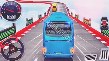 Crazy Bus Stunt Driving Simulator- Impossible Bus Mega Ramp Racing - Android Game Play