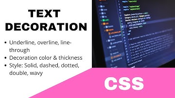 CSS || TEXT DECORATION - TYPE, STYLE, COLOR, THICKNESS || TUTORIAL.