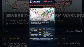 🚨 SEVERE THUNDERSTORM WARNING — —