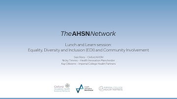 Lunch and Learn session: Equality, Diversity and Inclusion (EDI) and Community Involvement