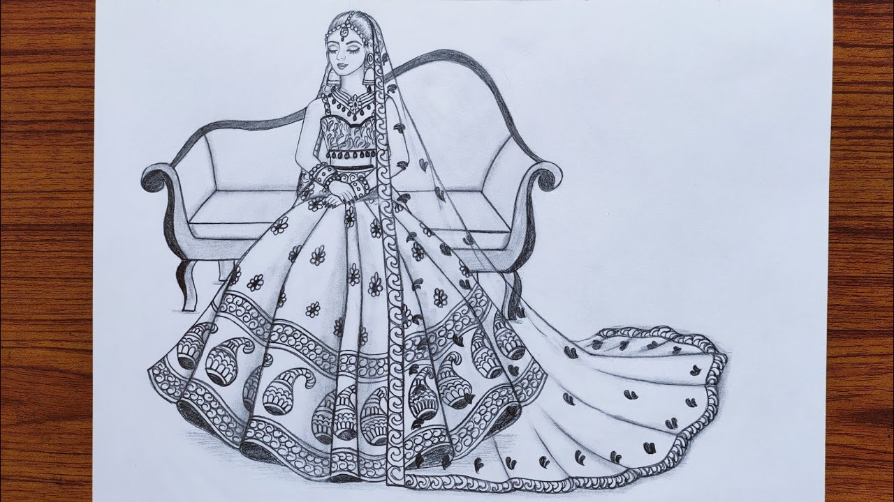 Indian fashion illustration | Fashion illustration sketches dresses,  Fashion sketches dresses, Fashion design dress