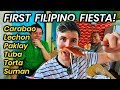 My FIRST Filipino FIESTA! Eating FILIPINO FOOD with Locals in BOHOL!