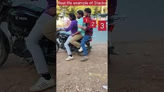 Real life example of Stacks #shorts #education #educational