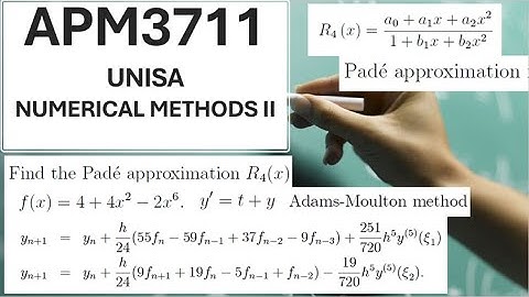 APM3711 UNISA | Numerical Methods II | Simple Euler Method | Taylor Series Expansion | Errors