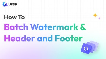 Batch Add Watermarks, Headers and Footers Fast in PDF | UPDF Tutorial