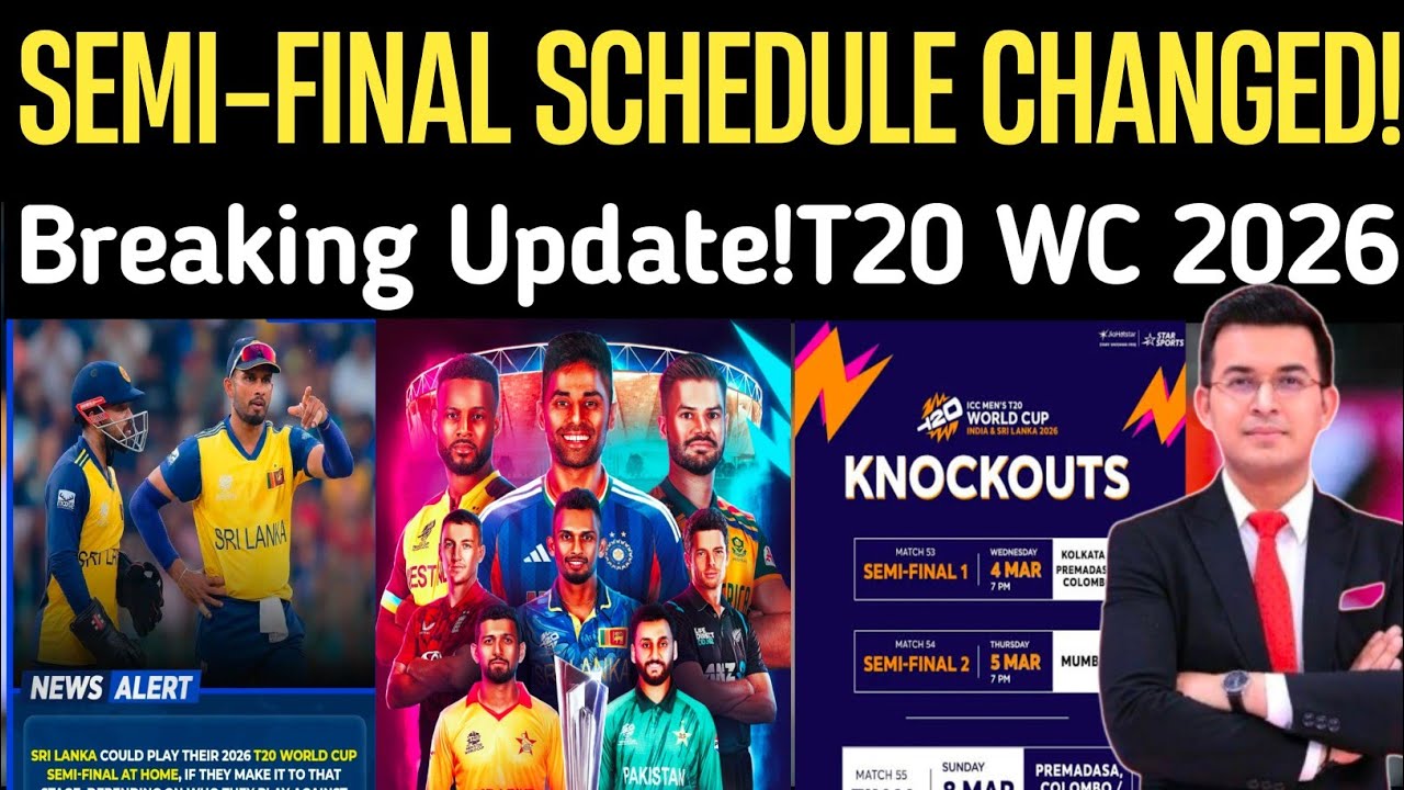 T20 World Cup 2026 Semi-Final Schedule Changed 😱 | ICC Confirms New Venues & Scenarios