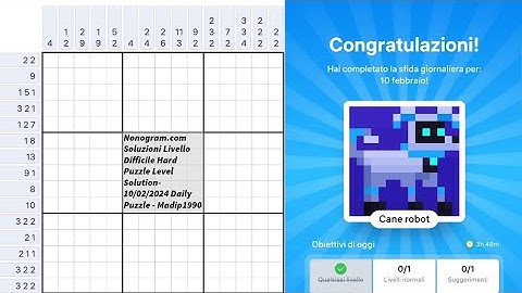 Nonogram.com Soluzioni Livello Difficile - Hard  Puzzle Level Solution - Daily Puzzle - Madip1990