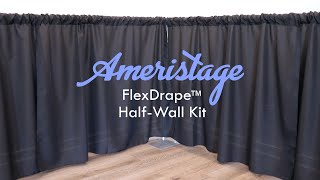 Ameristage FlexDrape Adjustable Back Drop Half-Wall Kit - StageDrop