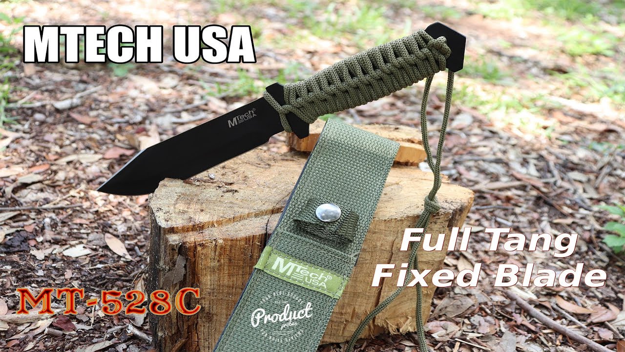 MTECH USA Army Green Fixed Blade Survival Knife (MT528C) YouTube