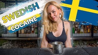 Swedish girl making yummy drink