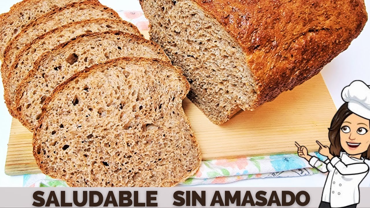 🍞 PAN de MOLDE INTEGRAL SIN AMASAR, FACIL Y RÁPIDO