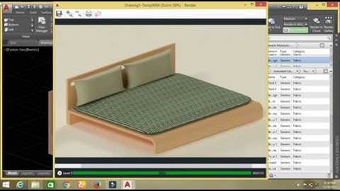 Autocad 3d  Wooden Bed Design in AutoCad 2018