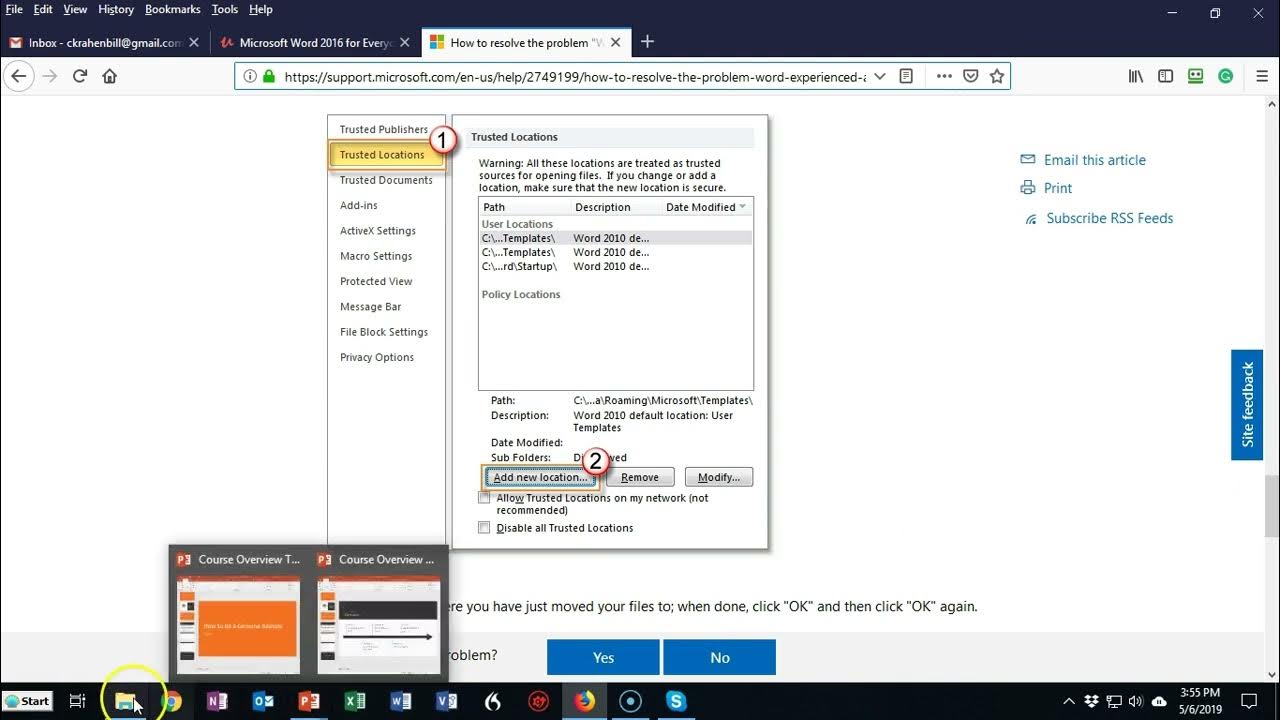 Word Experienced an Error Trying to Open the file - YouTube