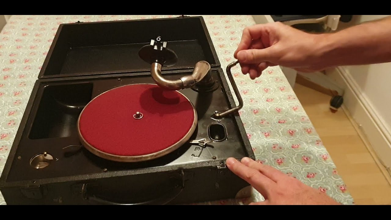 Decca portable wind-up gramophone for sale