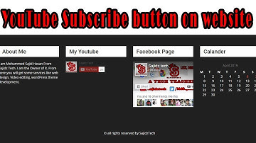 How to add youtube subscribe button on website-2019