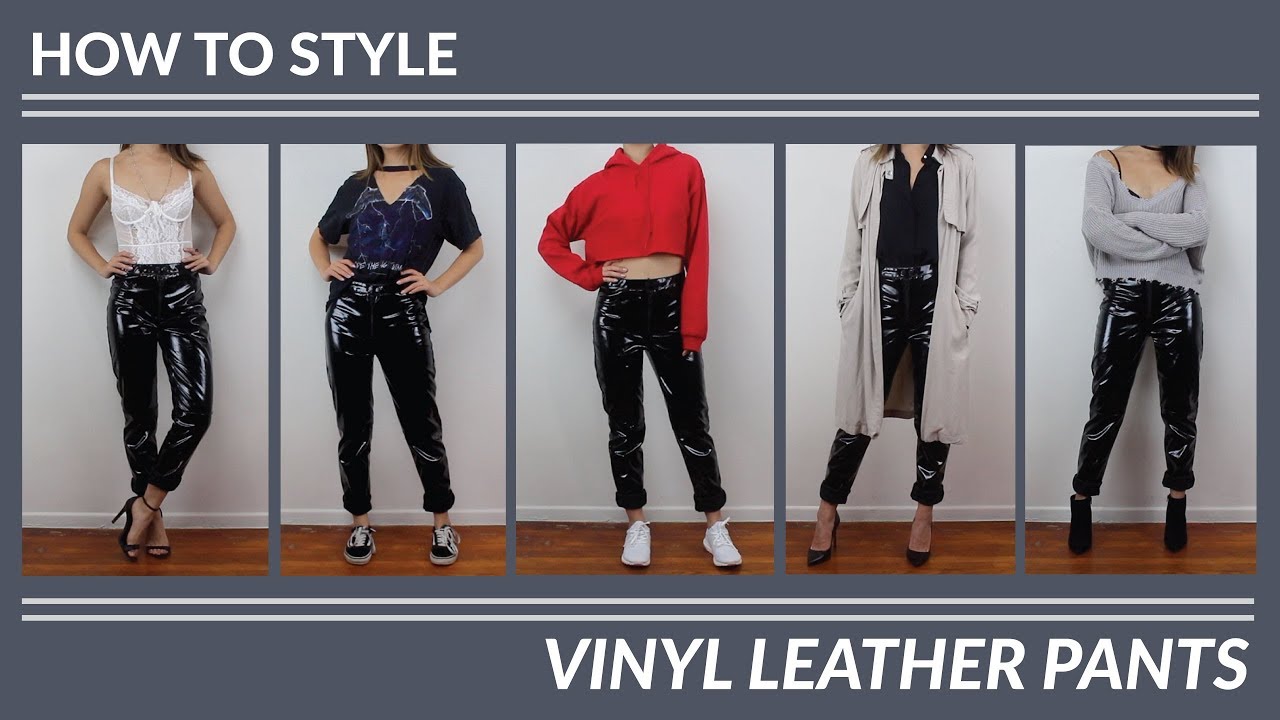 vinyl leather pants