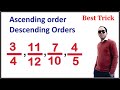 Fraction in Ascending | Descending Order |  How to compare fractions | How to arrange fractions