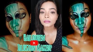 Illusion Makeup || Halloween Makeup || Alien Within