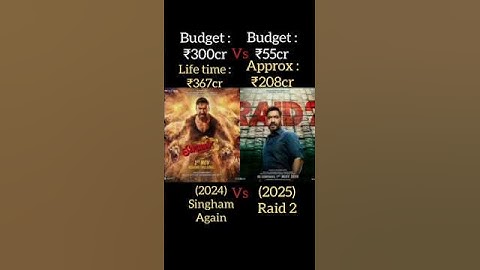 Raid 2 Vs Simgham Again Box office collection #boxofficecollection #ajaydevgan #raid2 #shorts