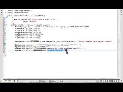 HOW TO  REMOVE DUPLICATES FROM A LIST IN JAVA