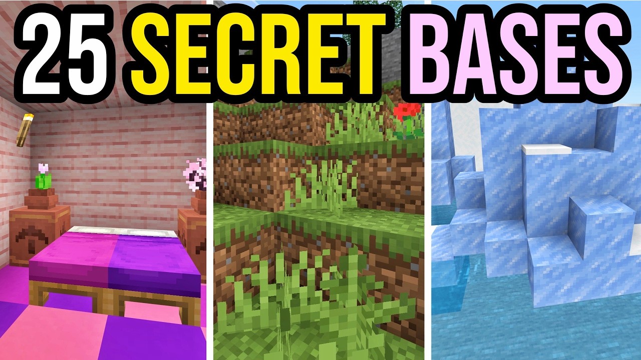 25 Secret Bases In Minecraft! PS4/5, Xbox, MCPE, Switch & PC!