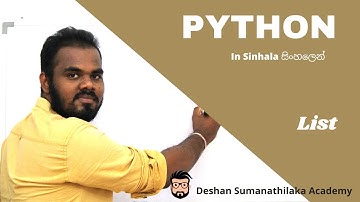 Lists - Python in Sinhala ||  AL ICT SE CS IT - UG