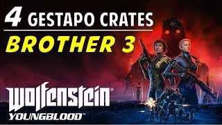 Location & Codes of All Brother 3 Gestapo Crates | Wolfenstein Youngblood (Red Crates Guide)