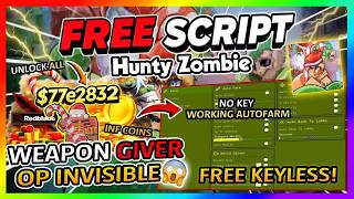 Hunty Zombie Script *NO KEY* - NEW UPDATE, AUTO RAID, WEAPON GIVER + More!