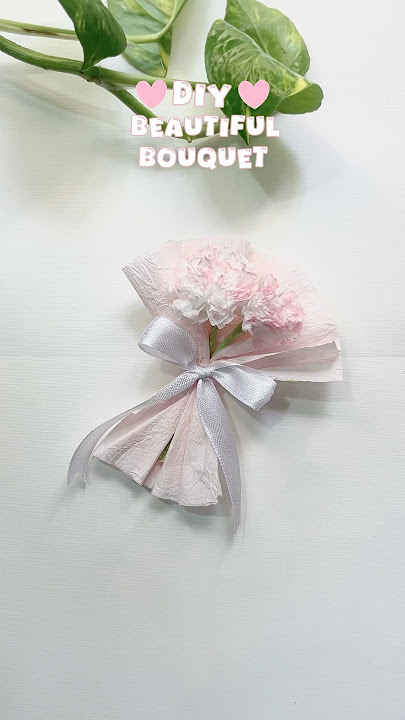 DIY beautiful tissue paper flowers bouquet 💐🌷✨#shorts #diy #paperflower #bouquet #cute