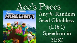 Minecraft: Java Edition Any% Random Seed Glitchless (1.16.1) Speedrun by MarkAlarm - ACES PACES