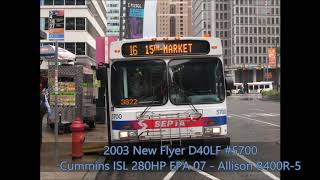 SEPTA Route 16: 2003 New Flyer D40LF #5700 Southbound