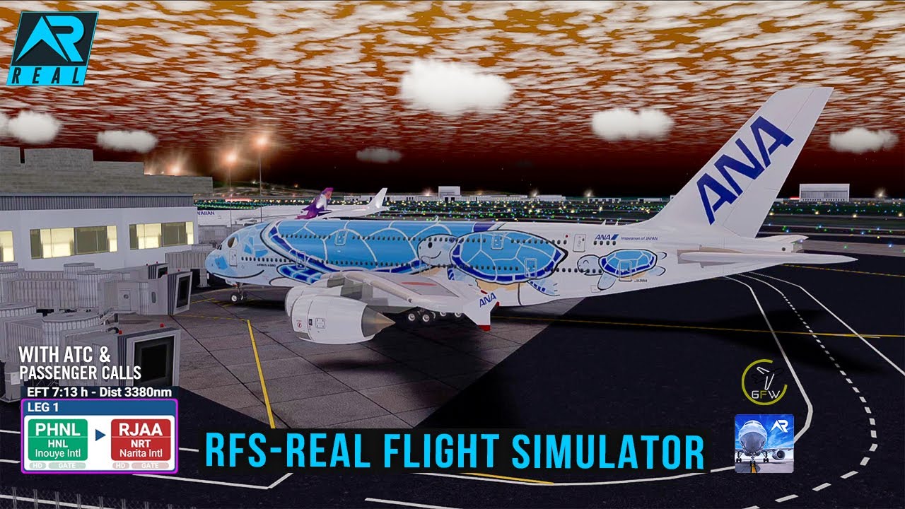 RFS - Real Flight Simulator- Honolulu to Tokyo |Full Flight||A380||ALL ...