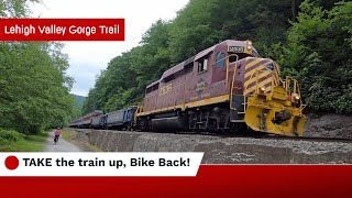 Biking in Pennsylvania's Pocono Mts:  The Lehigh Valley Gorge [Take the Train up -- Bike Back!]