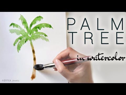 How to paint a Palm Tree in Watercolor