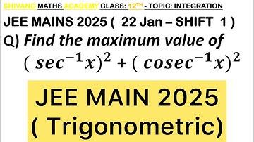 Using the principal sum of maximum and the minimum values of 𝟏𝟔( 𝒔𝒆c^(−𝟏) 𝒙)^𝟐+𝒄𝒐𝒔𝒆c^(−𝟏) 𝒙)^𝟐 ) is