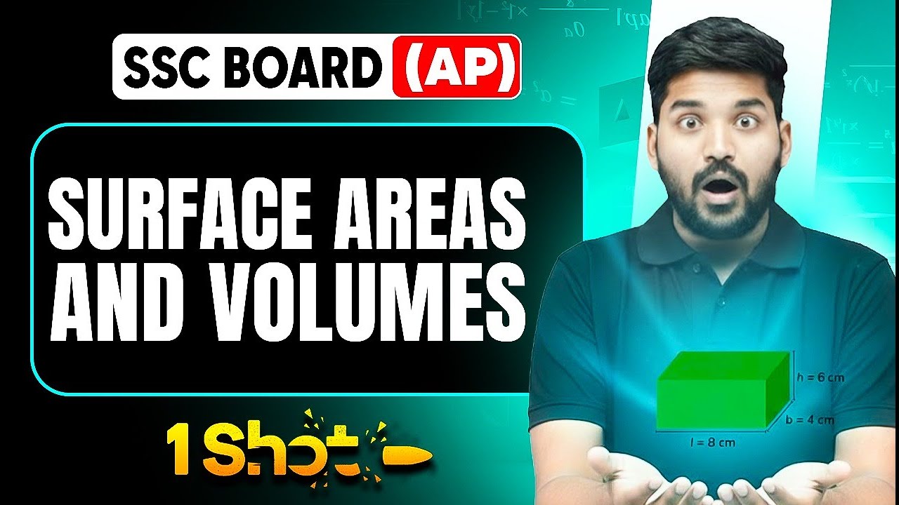 Surface Areas And Volumes in 1 Shot | Maths in Telugu | Class 10 AP Board